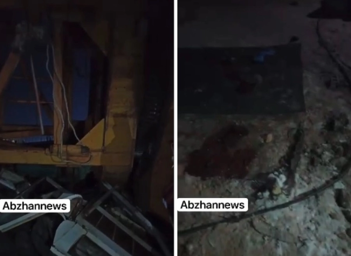 кадр с видео t.me/abzhannews