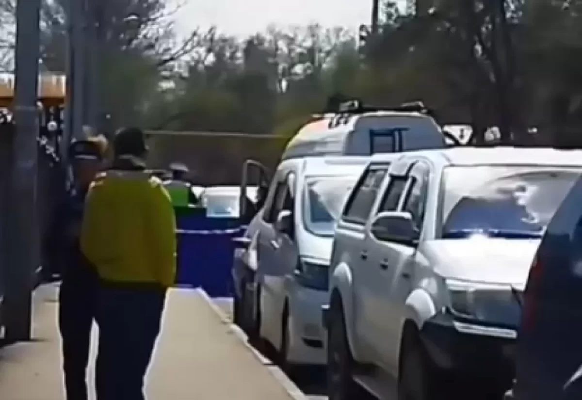 Кадр из видео очевидцев