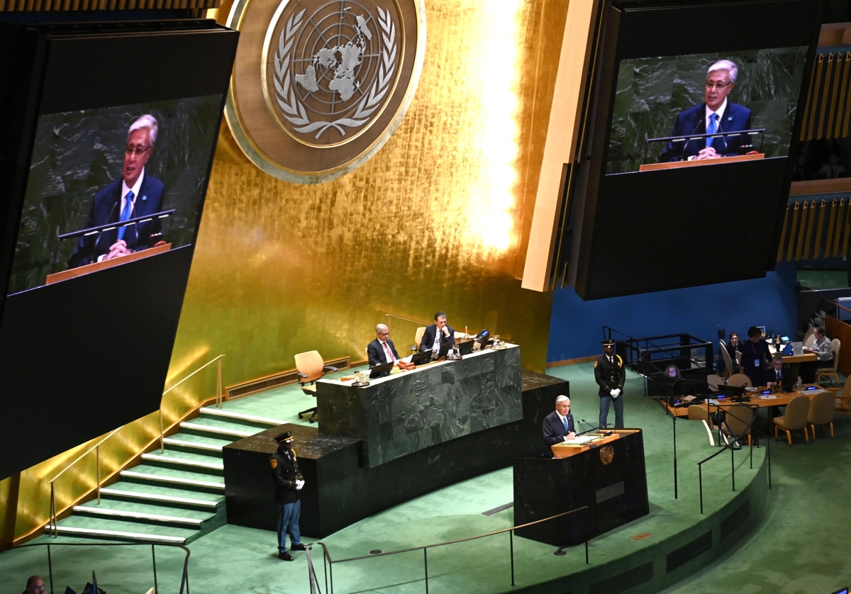 На фото: выступление Касым-Жомарта Токаева на 80-й сессии Генеральной Ассамблеи ООН/akorda.kz
