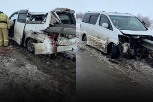 Отбойник насквозь «прошил» салон авто в Актюбинской области