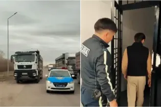 Водители фур устроили переполох на въезде в Астану и получили 15 суток