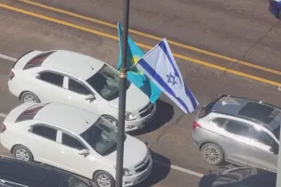 Флаги Израиля появились на улицах Астаны