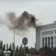 Видео с пожаром в акимате Тараза перепугало казахстанцев
